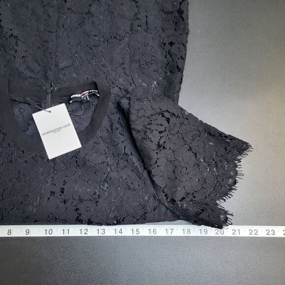 Generation Love Womens Size Small Kira Lace Mini Dress Black Short Sleeve NWT - Picture 6 of 7